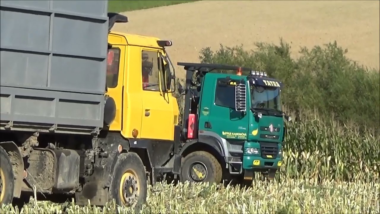 Siláže 2021-Claas Jaguar 940 4x Tatra 2x Daf 3x John Deere a Claas Arion