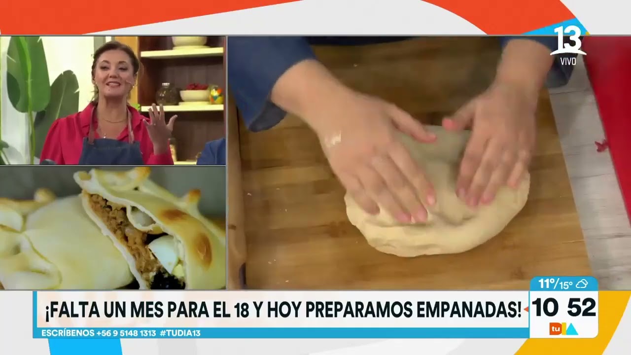 Empanada de pino: Camila chef explica receta casera. Tu Día, Canal 13