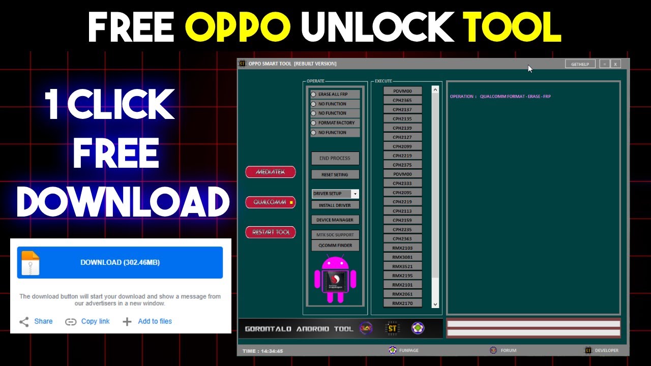 🎁 Free Oppo Unlock Tool 2025 - Oppo Smart Tool - Oppo Frp Tool -  Free Unlock Tool 🔥🔥