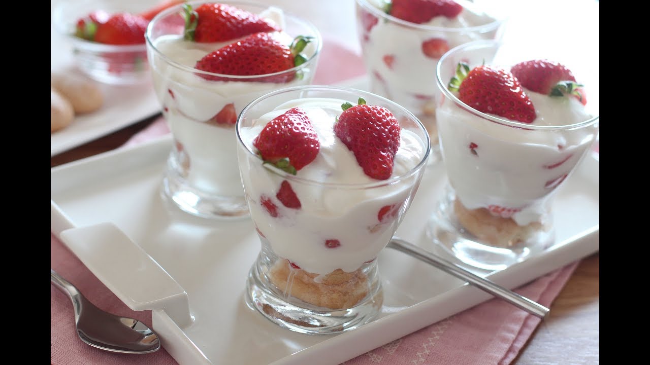 Dessert aux fraises façon tiramisu  allégé !