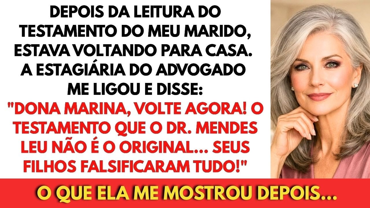 Quando Saí Da Leitura Do Testamento, A Estagiária Me Ligou: 