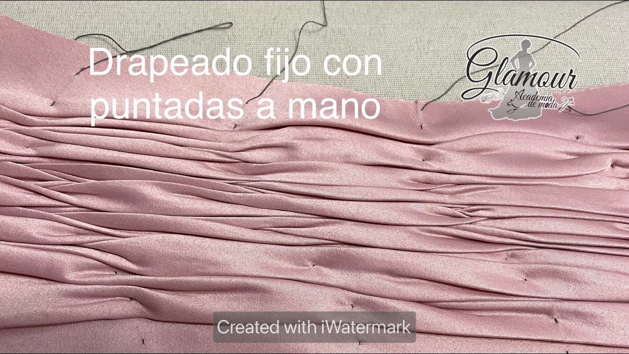 Drapeado fijo, con puntadas a mano, como corrugarlo, plancharlo y darle forma
