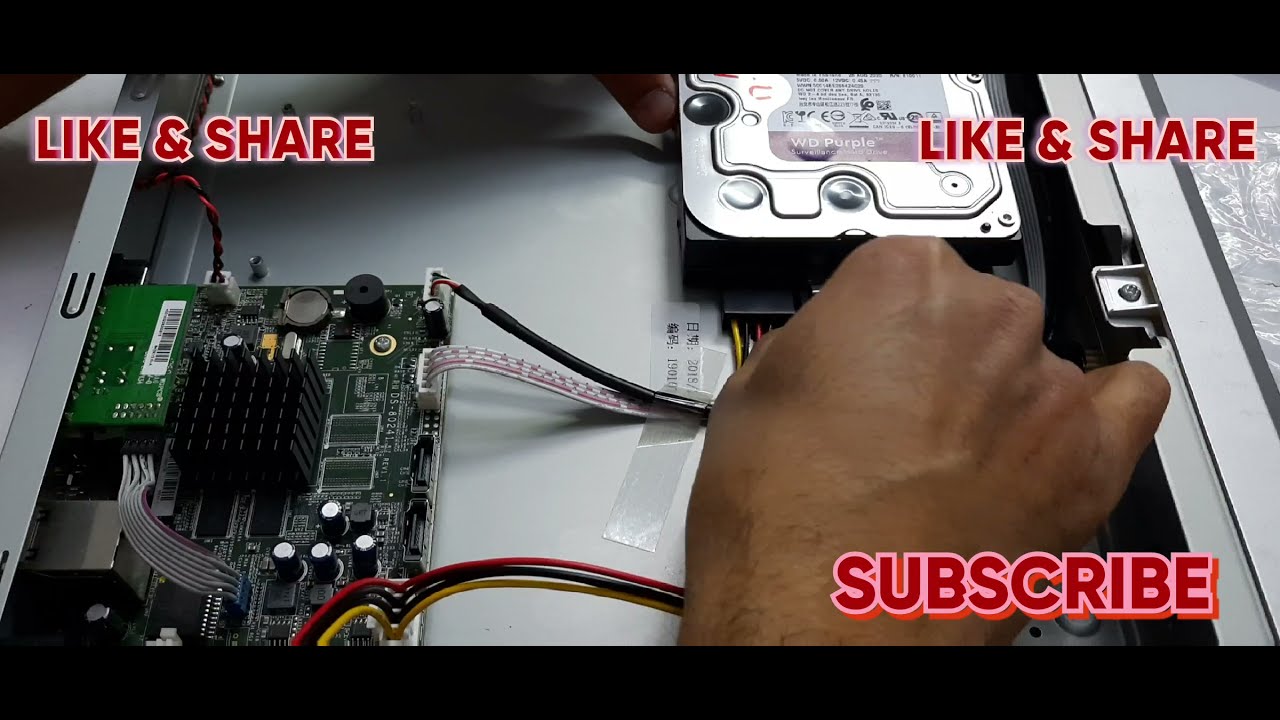 How to install a Harddisk  in a  hikvision nvr 4k ? हार्डडिस्क को एनवीआर में कैसे लगाएं ?