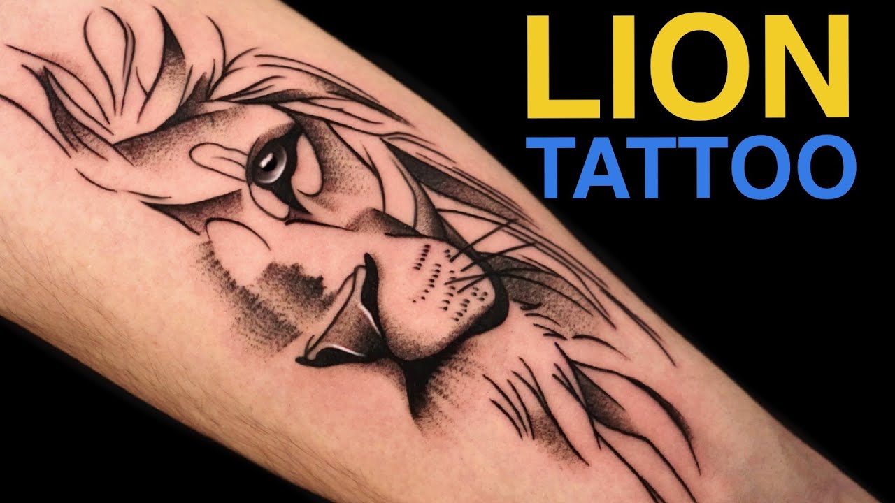Lion Tattoo - Timelapse / Real Time