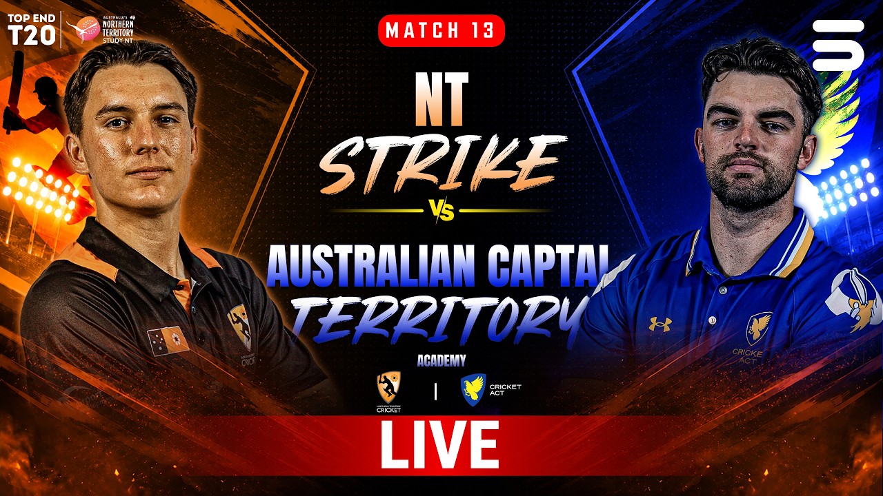 LIVE | NT Strike vs ACT Comets | Top End T20 2026 | Match 13 | DXC | ZP1H