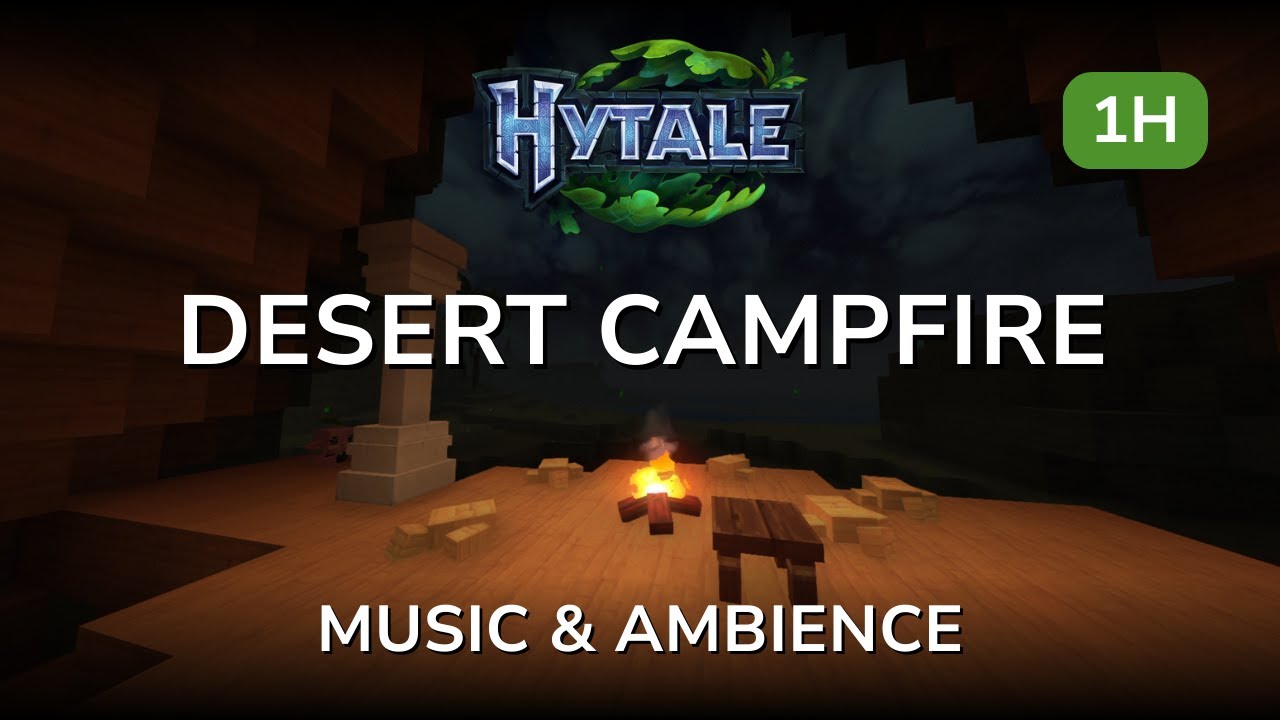 Hytale Desert Ambience 1 Hour - Relaxing Music to Study, Work & Sleep