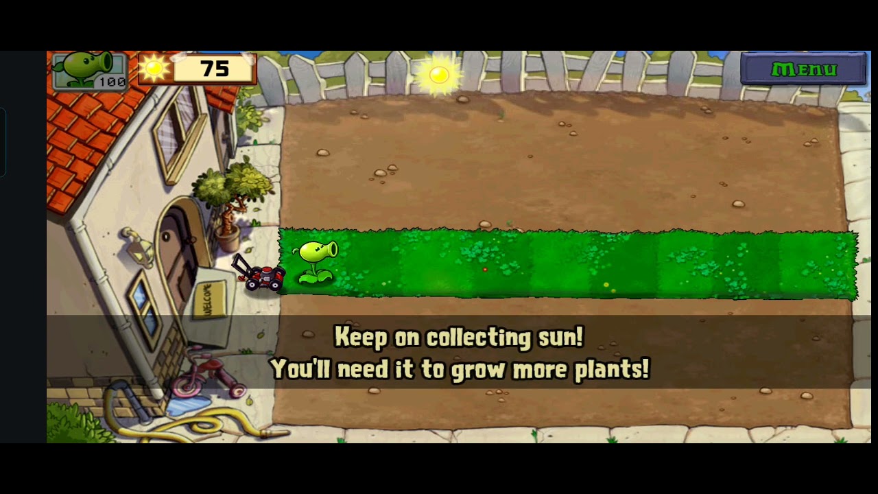 Plants vs zombies 1 уровень 