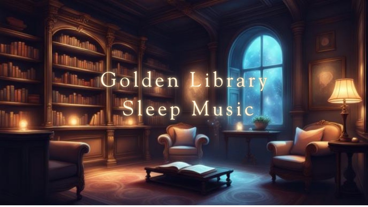 Celtic Sleep Sanctuary | Harp Music & Candlelit Library Ambience for Relaxation