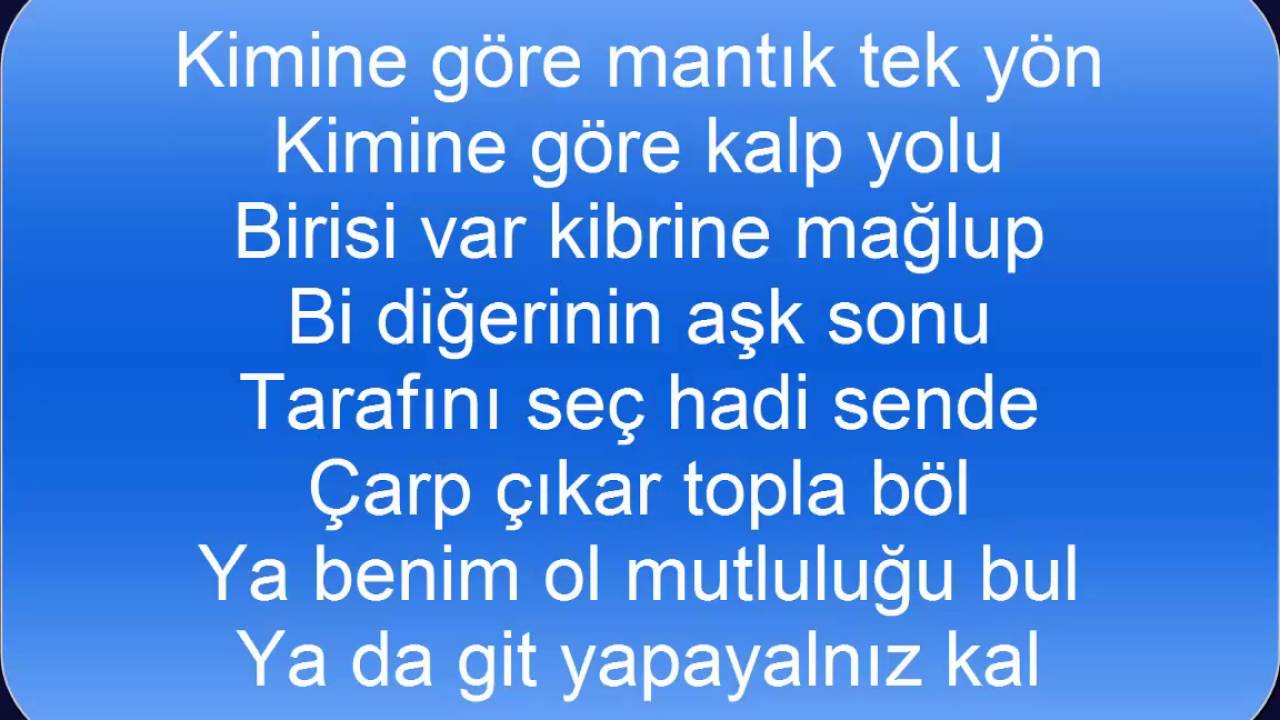 aynur aydın=bi dakika sözleri yazılı