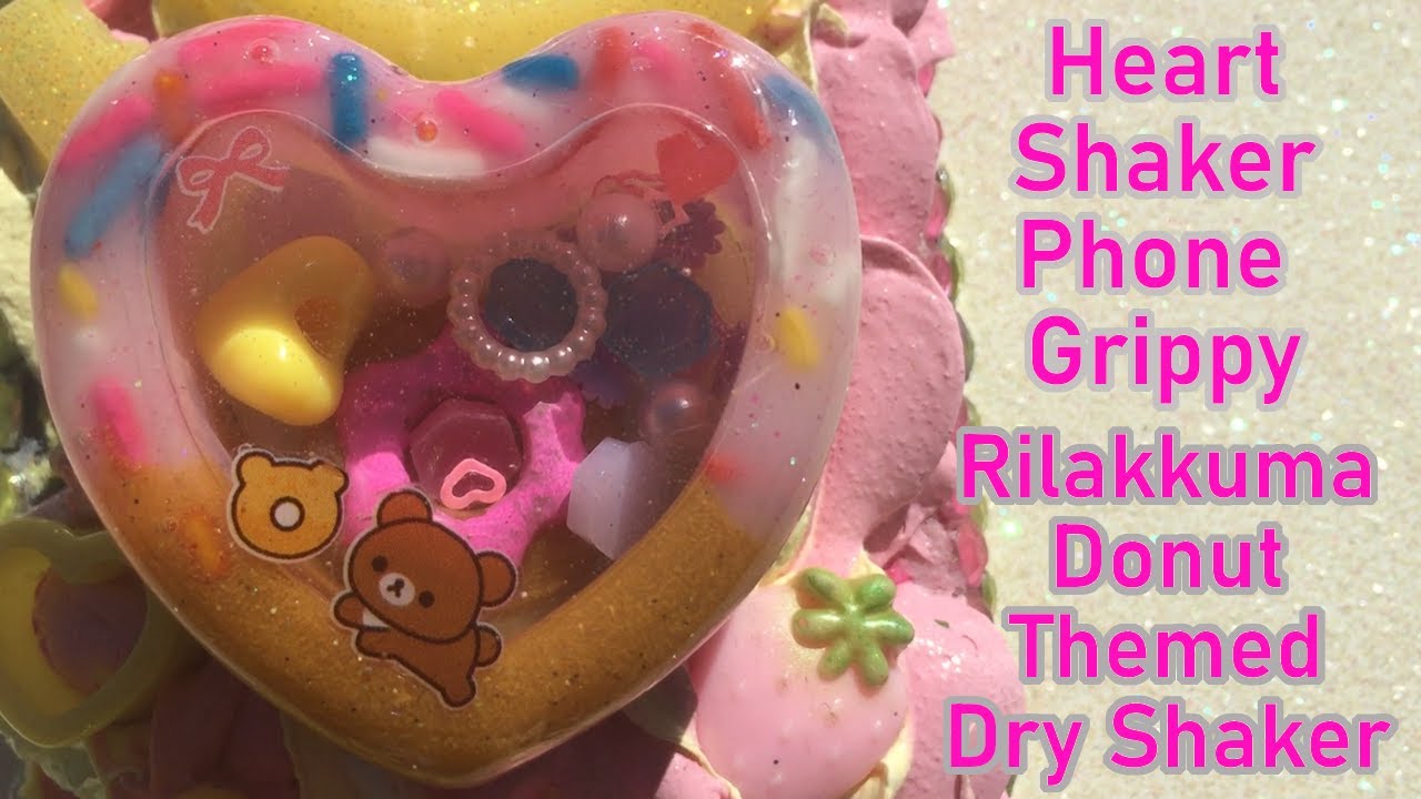 Resin Tutorial: Heart Shaker Phone Grip| Rilakkuma Donut Themed| RaineyDayCraftz