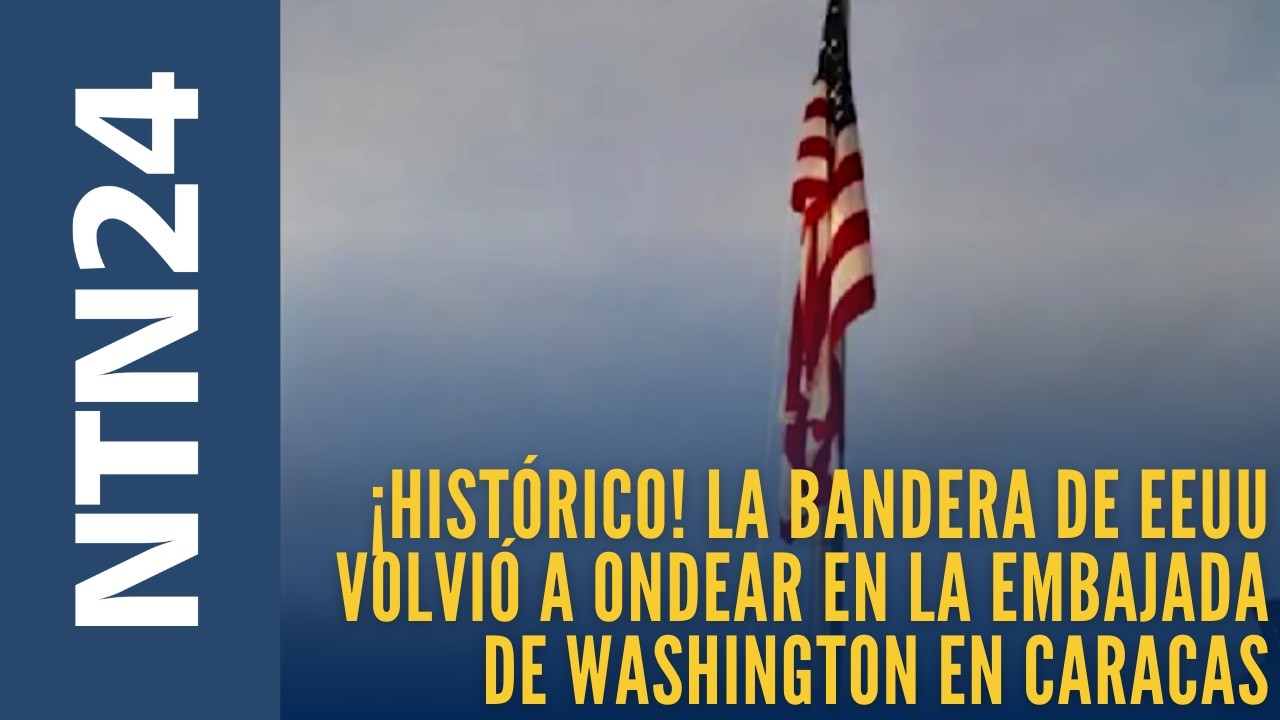 La bandera de EEUU volvió a ondear en la embajada de Washington en Venezuela tras años de ruptura