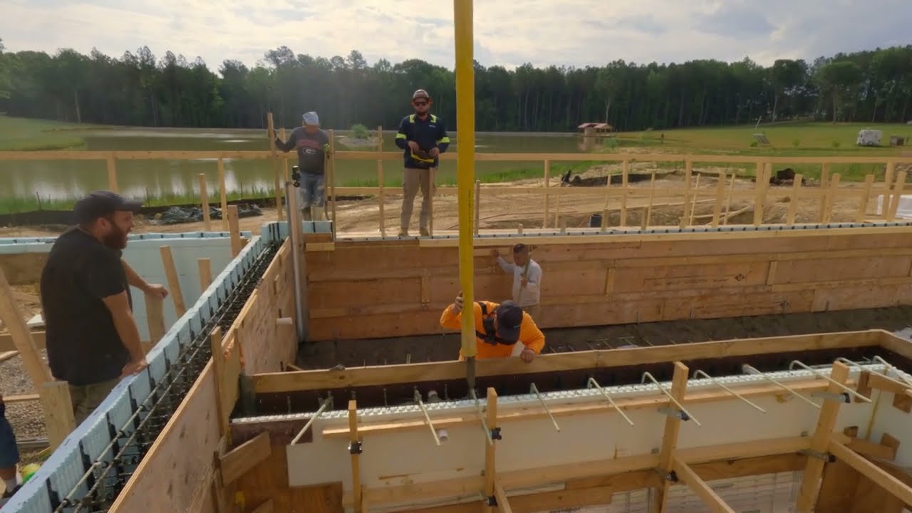 Upper ICF Pool Concrete Pour Day!!