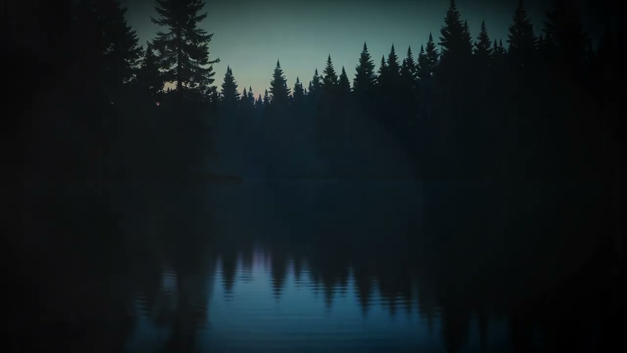 Dark Forest River at Night 🌙 Rain & Cicadas for Deep Sleep (50 min)