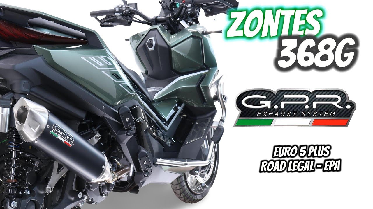 GPR Exhausts Zontes 368 G scarico omologato con catalizzatore 368G exhausts #zontes368g #zontes