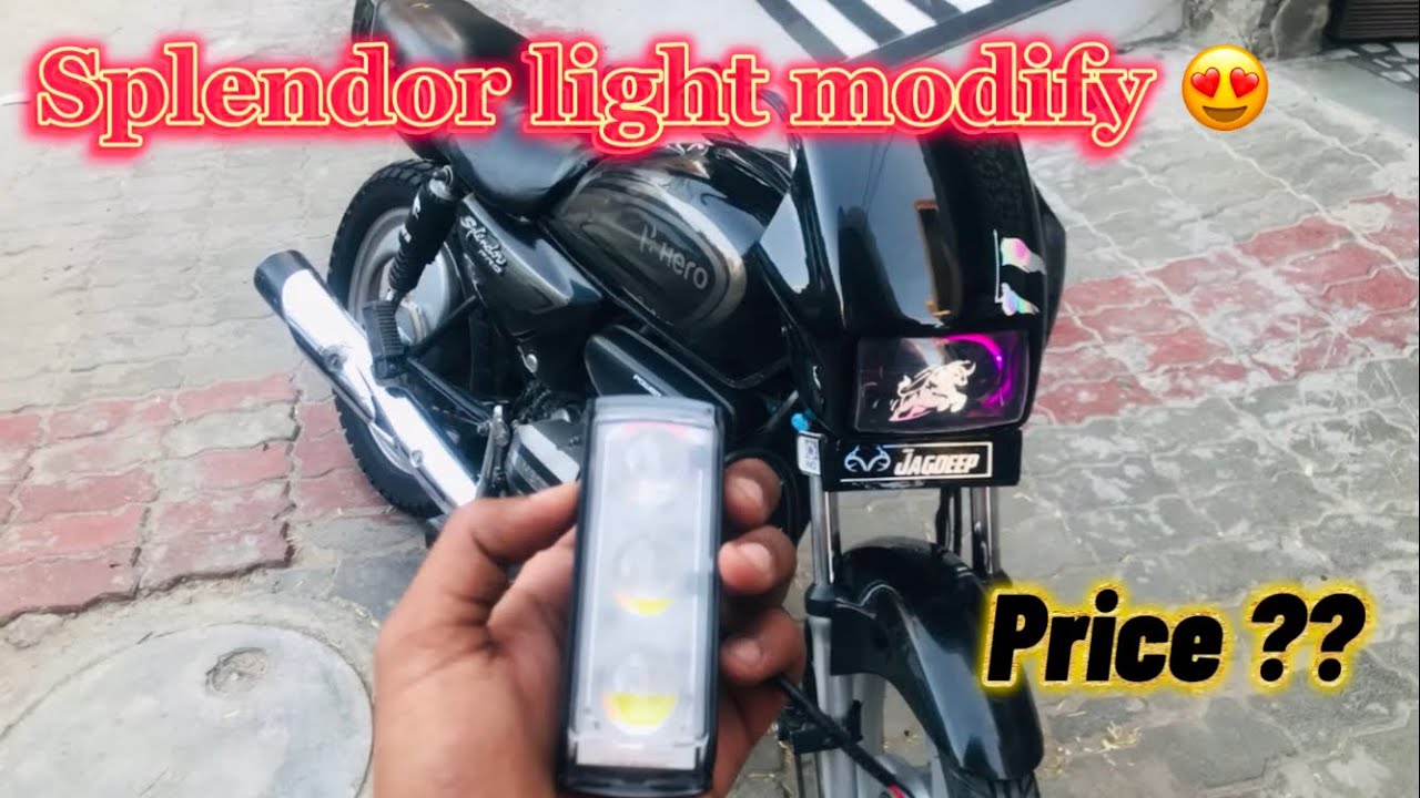 Splendor bike modify/best fog light for bike red blue yellow white colours me fog/@jagdeep.modify