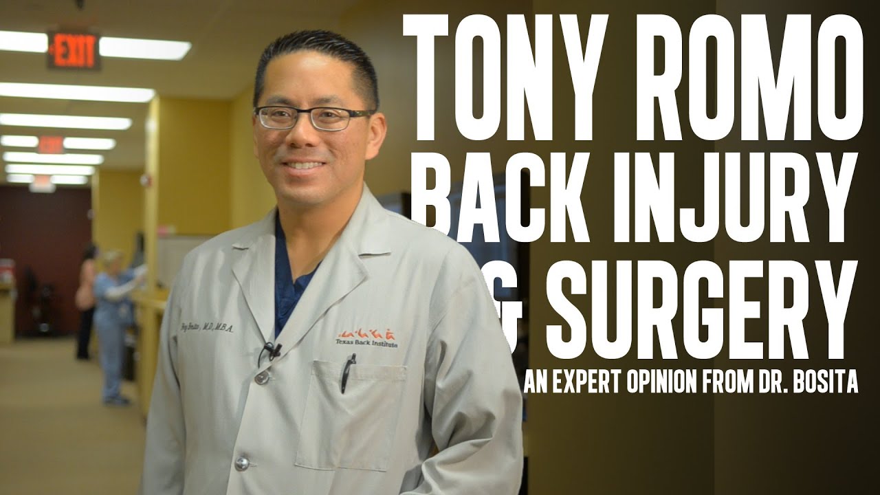 Tony Romo's Back Surgery, An Expert Opinion from Dr. Rey Bosita at Texas Back Institute