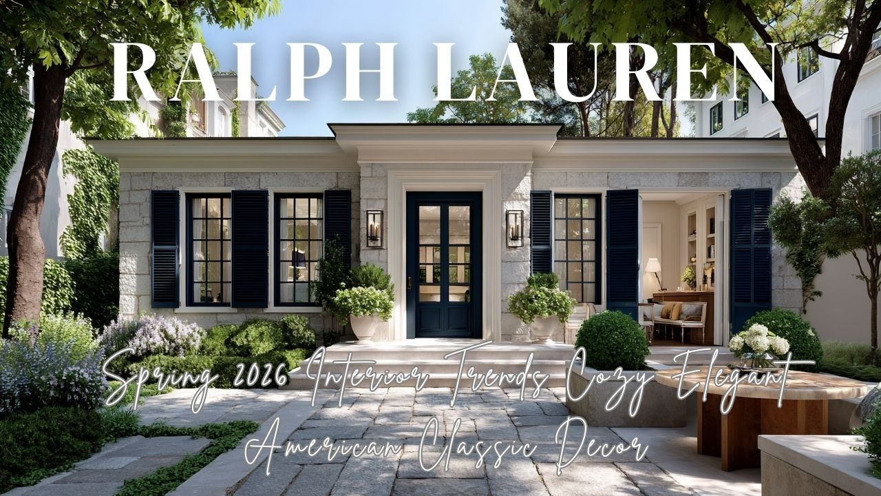 Spring 2026 Interior Trends by Ralph Lauren Home  Cozy Elegant American Classic Decor