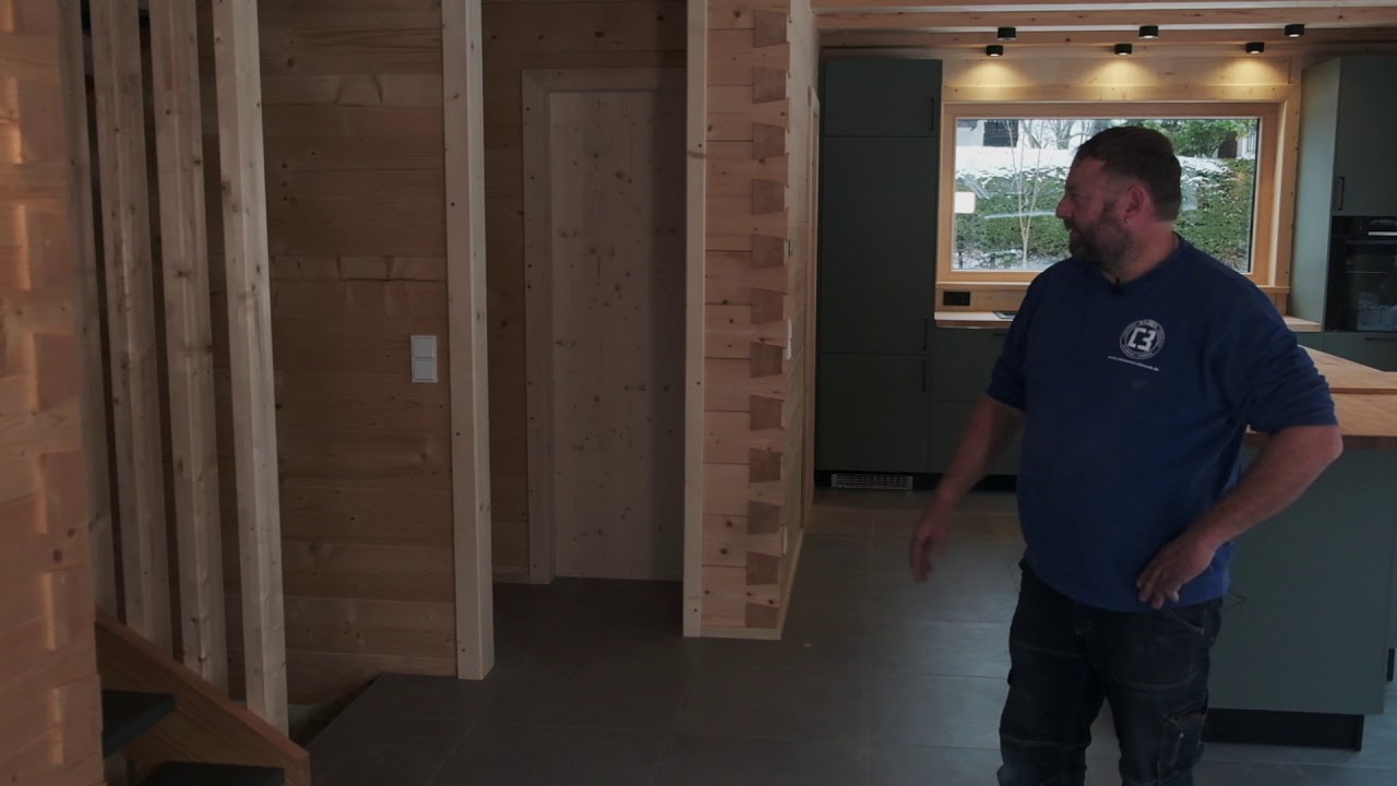 Modernes Blockhaus in Bayern