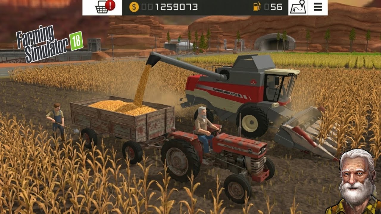 Fs18 MASSEY FERGUSON TRAKTÖR VE BİÇERDÖVER ‘LE MISIR HASADI