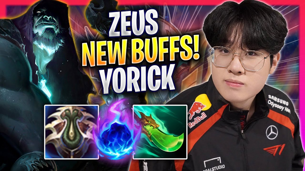 ZEUS TRIES YORICK WITH NEW BUFFS! - T1 Zeus Plays Yorick TOP vs Rengar! | Season 2024