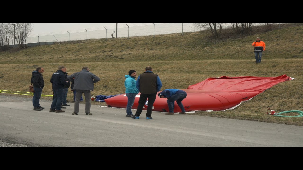 Internationale Wasserwehr Alpenrhein: Auflastfilter und Schlauchkade