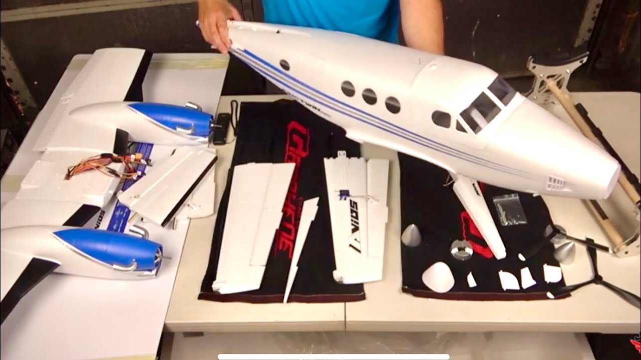 Avios KingTwin 1700mm Turboprop Airplane UNBOXING BUILD REVIEW