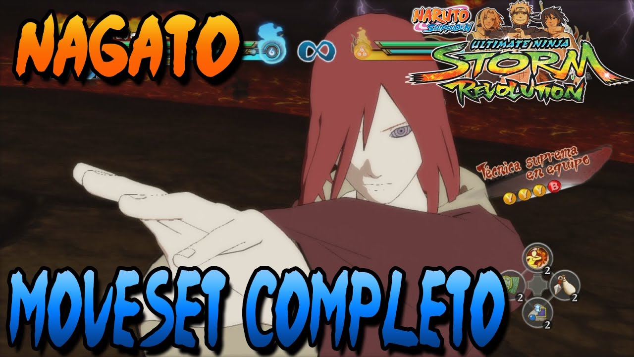 Naruto Storm Revolution: Nagato Moveset Completo
