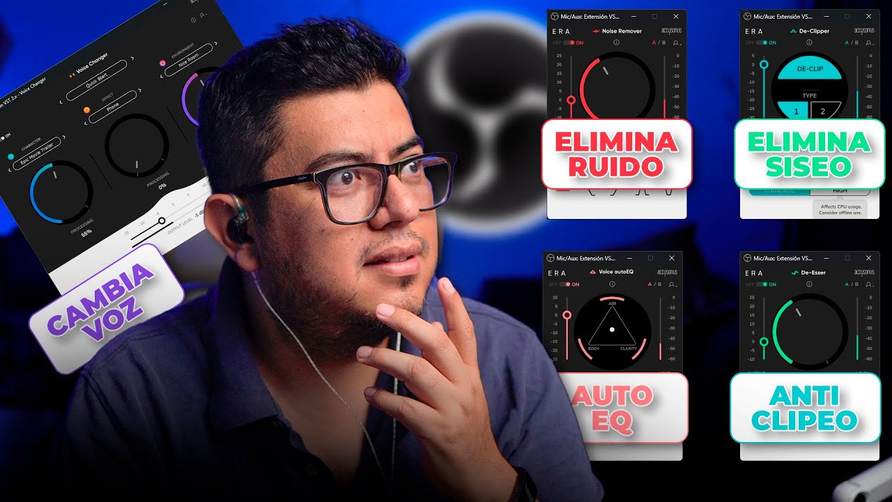 ¡Mejora tu audio en OBS con estos plugins gratis! | ELIMINA RUIDO EN OBS | ECUALIZADOR EN OBS...