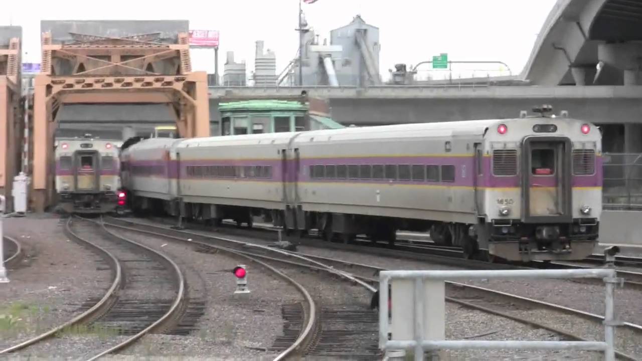 HD-MBTA and Amtrak Trains at Boston's North Station