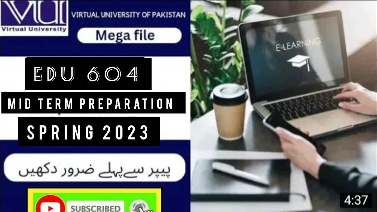 Edu604|mid term important preparation|💯%right answer|#edu604 v.v.imp quizzes 23-24|latest quiz|#mid
