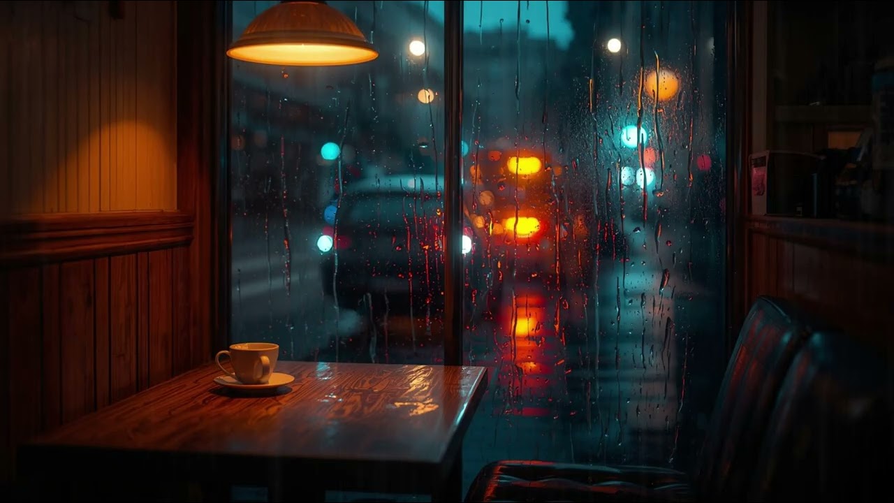 Late Night Jazz Café Rain ☕ 78 BPM Lofi for Study & Relaxation