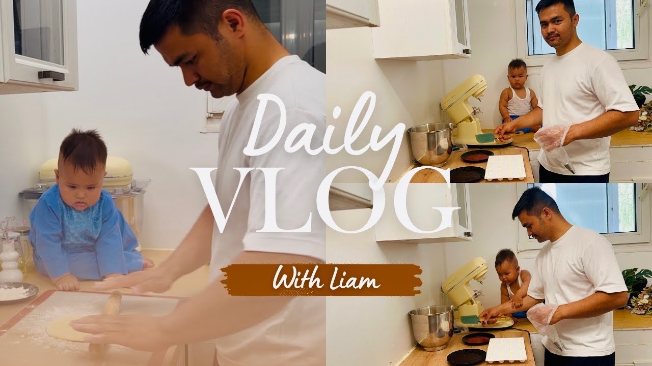 خوشمزه‌ترین شیرینی فرانسوی با دستور لیام و باباش! 🍰👶 | #FamilyVlog #FrenchDessert #CookingWithKids