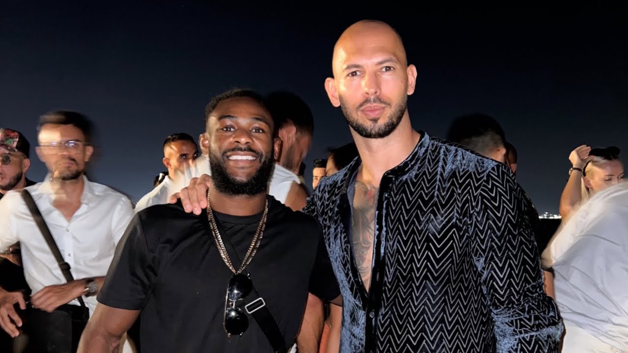 Aljamain Sterling meets Andrew Tate | UFC champ meets Tate at Yacht party