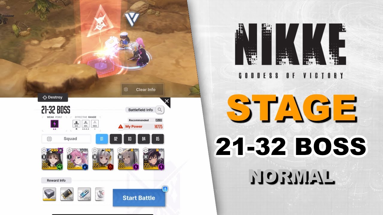 Stage 21-32 BOSS (Mother Whale) Normal Mode | Goddess of Victory: Nikke