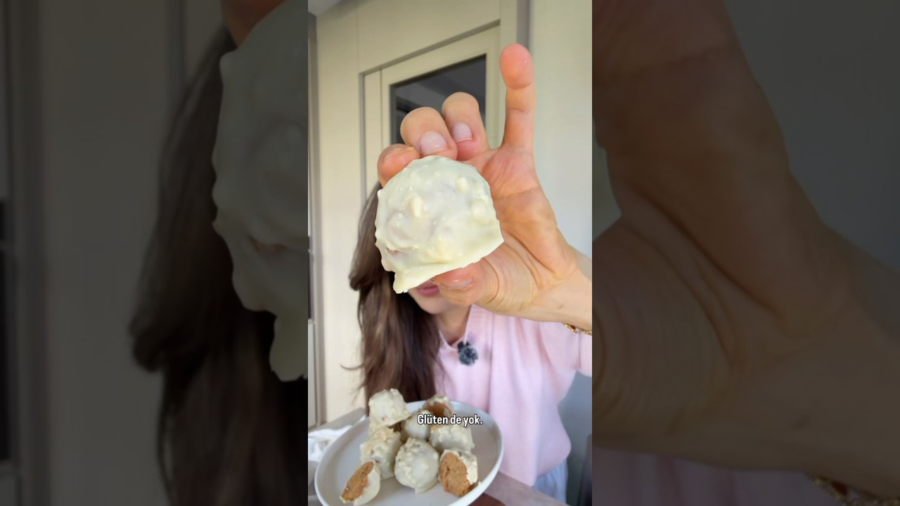 4 malzemeli pişmeyen, şekersiz Carrot Cake Balls 🥕