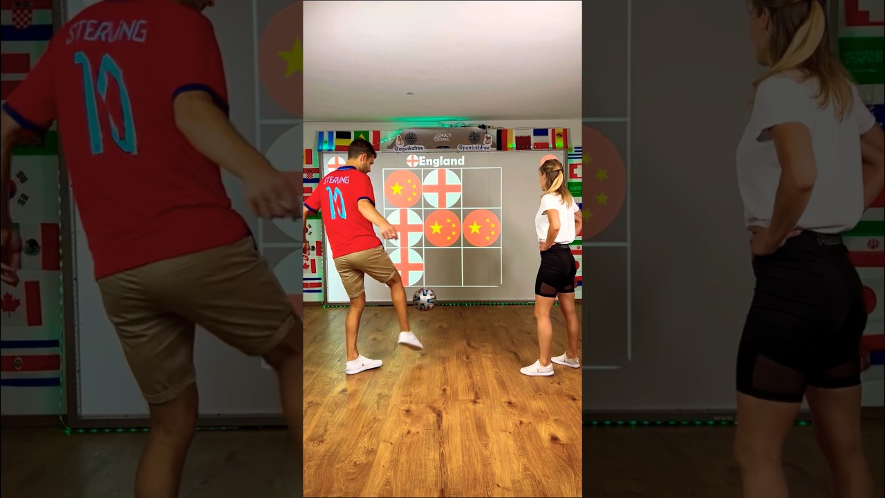 England vs China 🏴󠁧󠁢󠁥󠁮󠁧󠁿🇨🇳⚽️😱 #apfreestyle #tictactoe #china #england #shorts #youtube