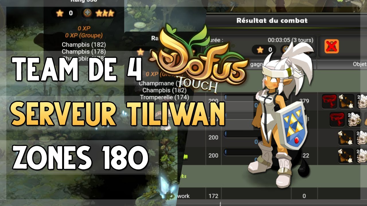 DOFUS TOUCH - TILIWAN - FARM ZONE 180+ POUR PREPARER DES STUFFS PP,  POUR CE WEEK END !