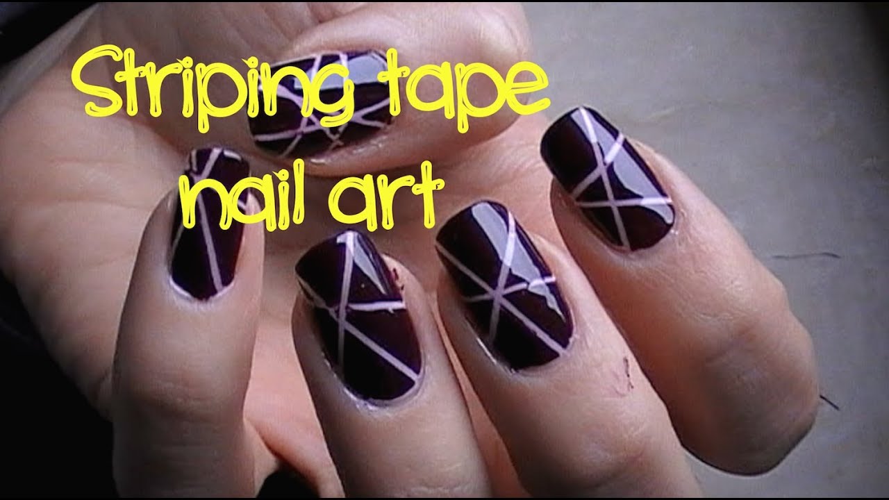 Striping tape nail art tutorial #2  ❤