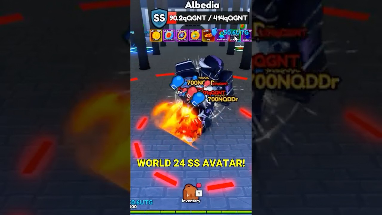 World 24 SS Avatar in Anime Eternal! #roblox #shorts