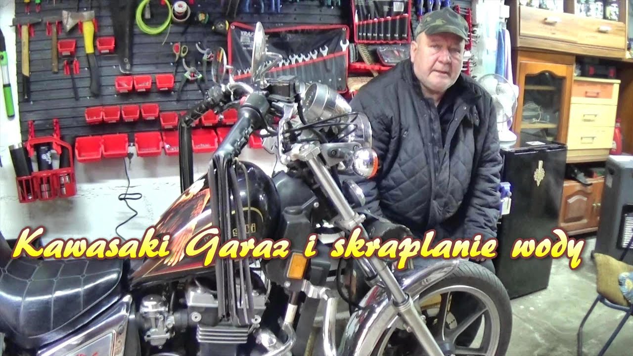 46#Kawasaki,  SKRAPLANIE WODY w GARAŻU