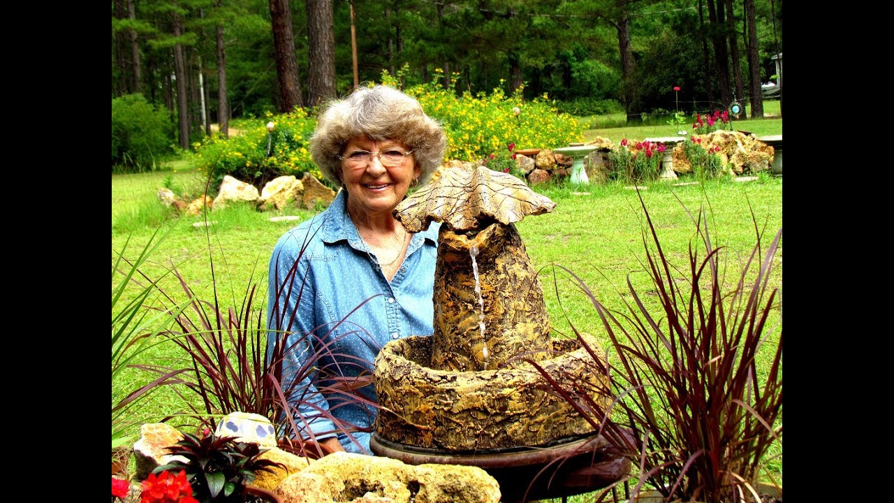 Waterfall Bird Bath In Ga.