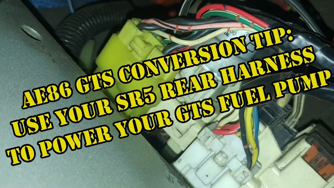 AE86 GTS Conversion - Power your fuel pump with SR5 Rear Harness