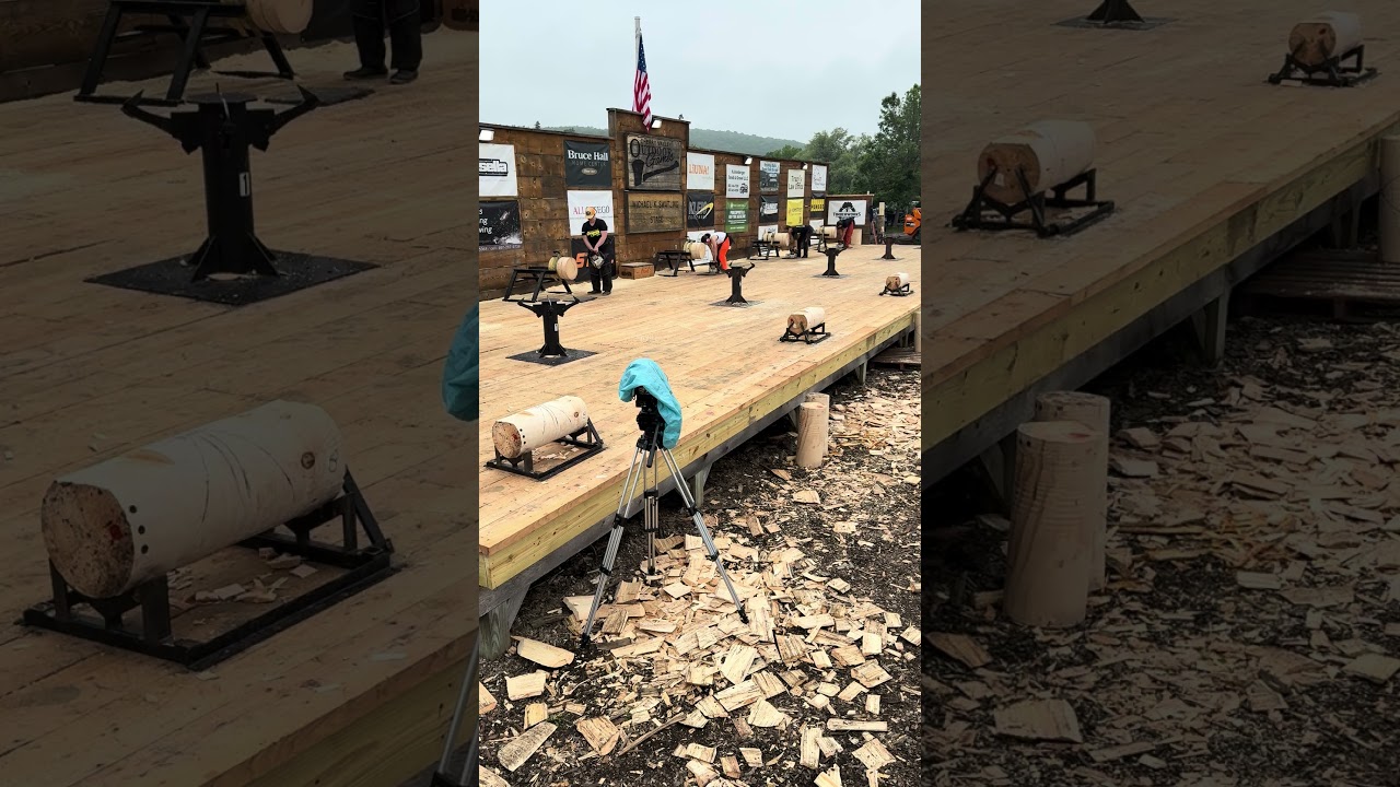 Woodchopping CVOG Women’s Final Stocksaw 2nd Heat 15th June 2025 Cherry Valley Outdoor Games