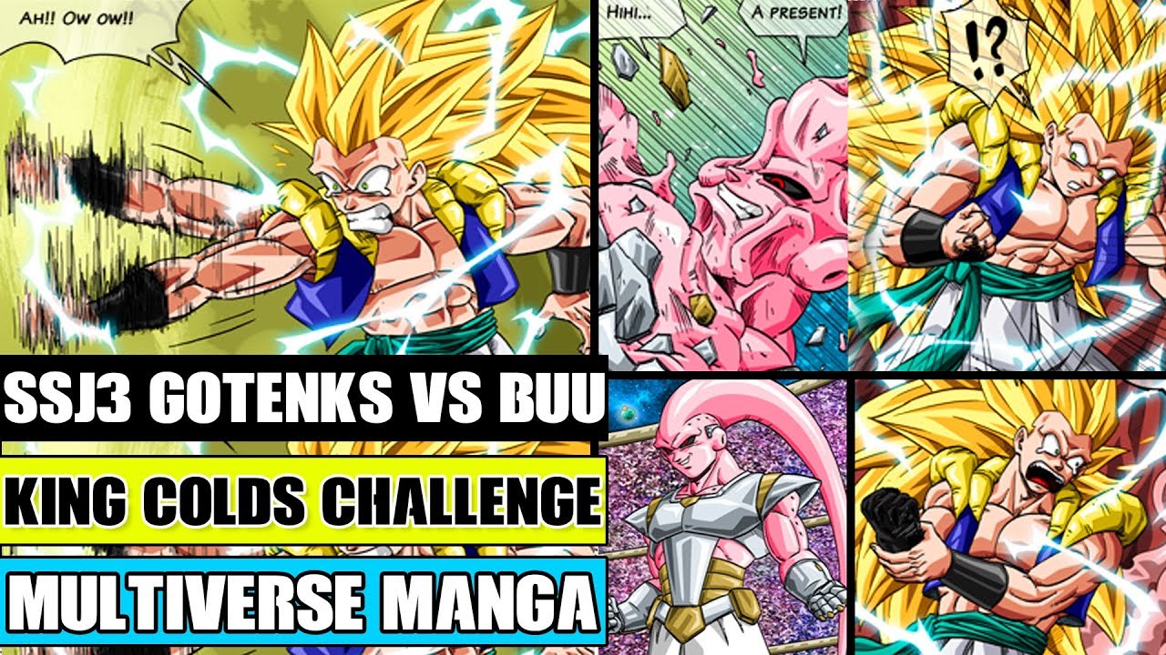 Dragon Ball Multiverse Chapters 50-51: SSJ3 Gotenks Vs Ultimate Buu! King Cold Transforms