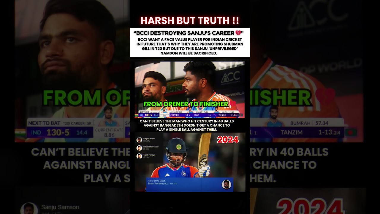 BCCI Destroying Sanju Samson’s Career—The Harsh Truth! 💔