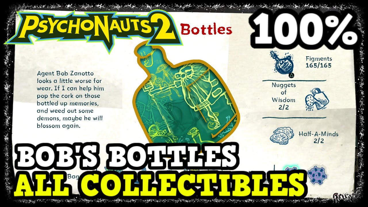 Psychonauts 2 Bob's Bottles All Collectible Locations (Figments, Nuggets of Wisdom, & More)