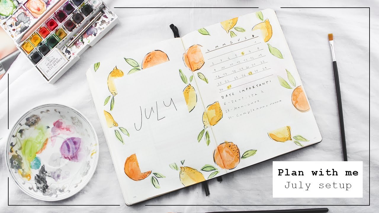 Plan with me &bull; July 2018 Bullet Journal setup &bull; Monthly setup &bull; frai.OH