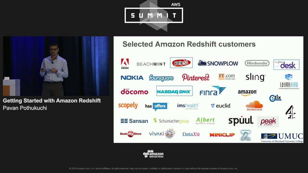 AWS Summit Series 2016 | Chicago - Getting Started with Amazon Redshift