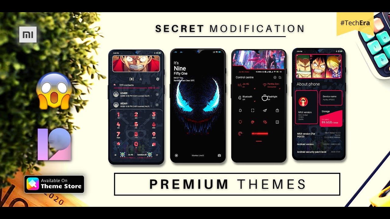MIUI 12  | Top 5 Premium Themes | New Themes | Must Try in 2021 !