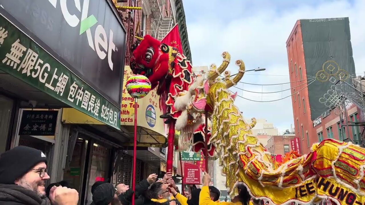 Yee's Hung Ga International Kung Fu Assn. Lion and Dragon Dance on High Pole Super Saturday 2026 🦁🥬🐎